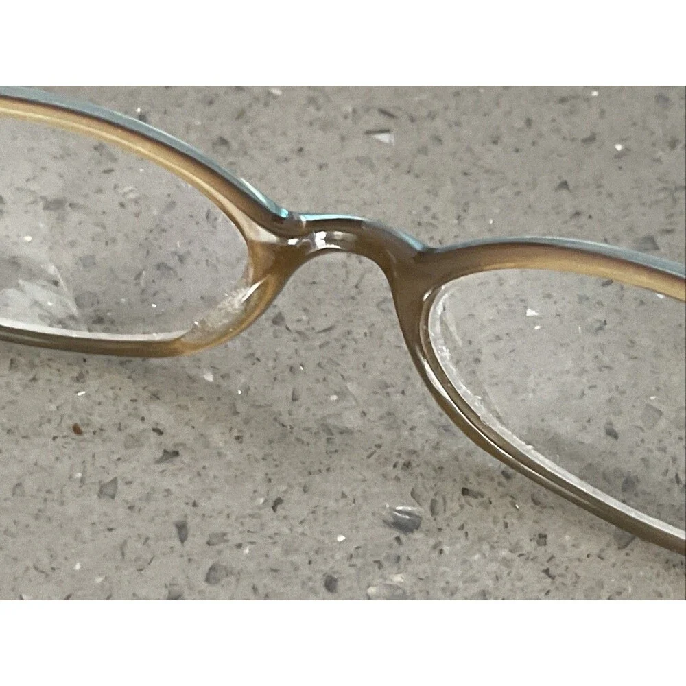 Anne Klein Brown Aqua Oval Eyeglasses FRAMES ONLY AK8026 K5170 48-17-135